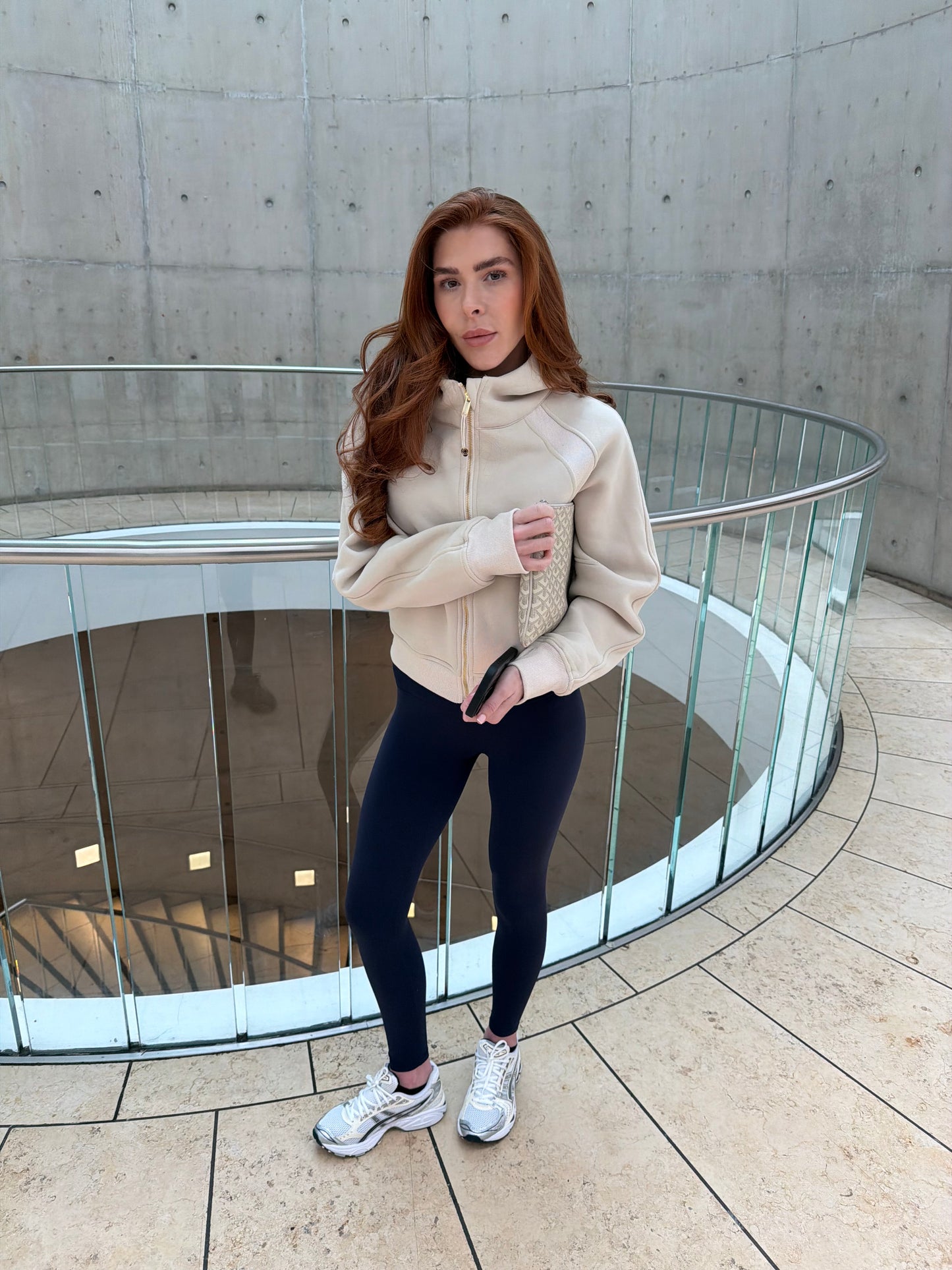 Light Beige Scuba Jacket