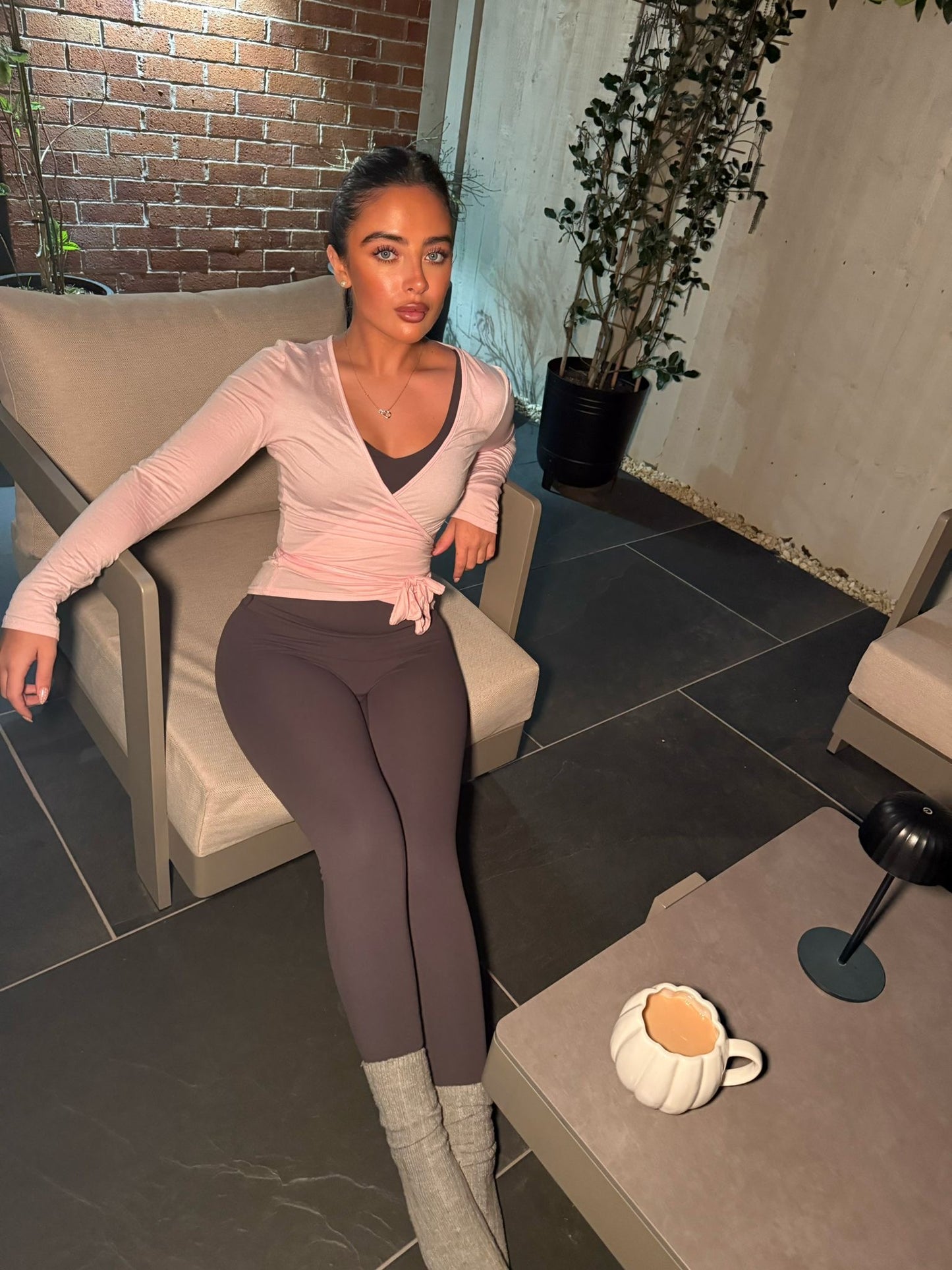 Wrap over cardigan - Baby Pink