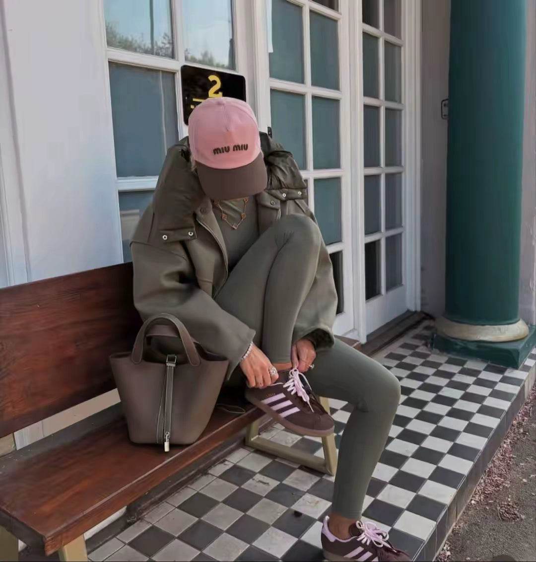 Hooded Bomber Jacket Khaki