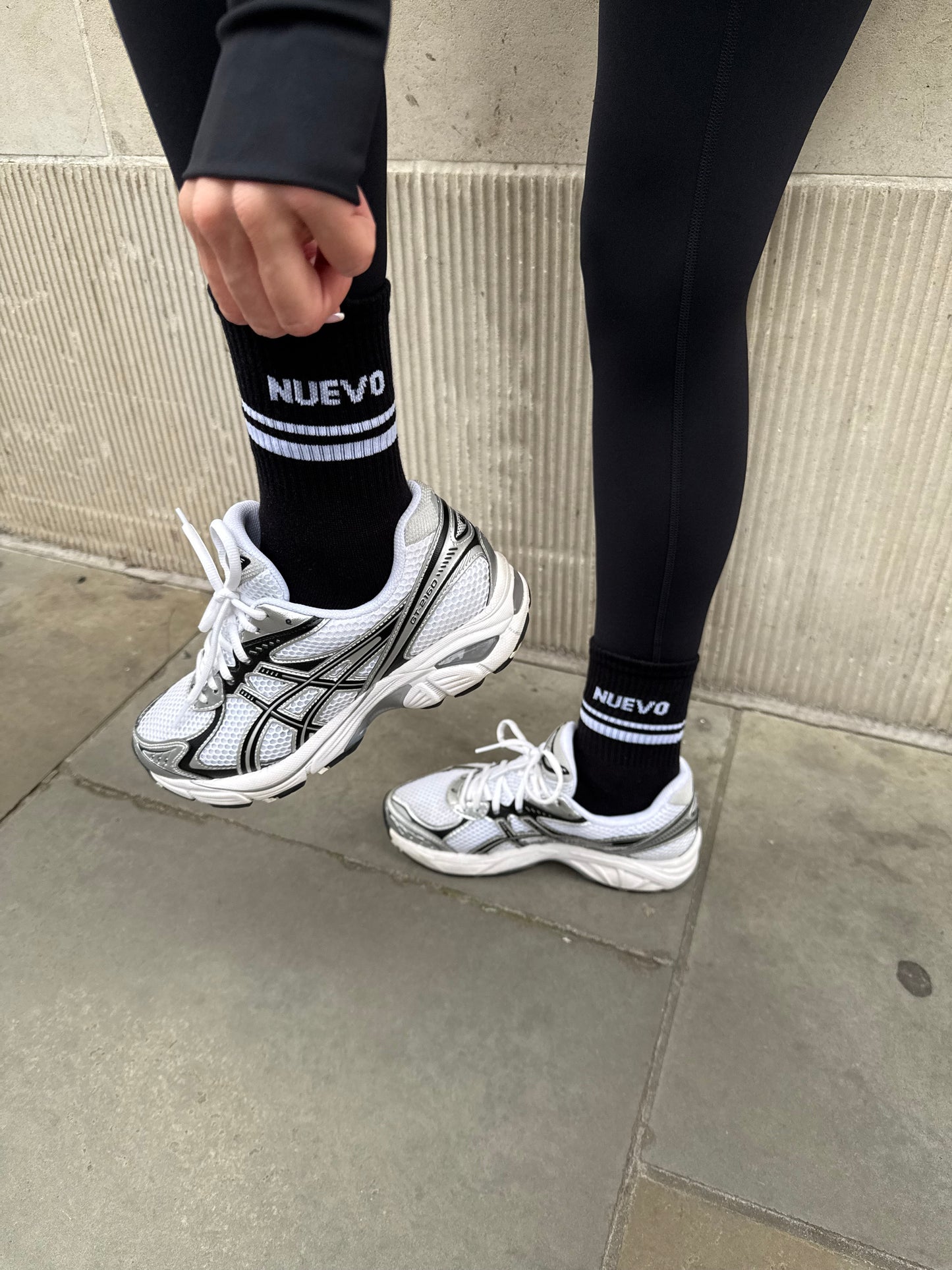 Black Nuevo Crew Socks