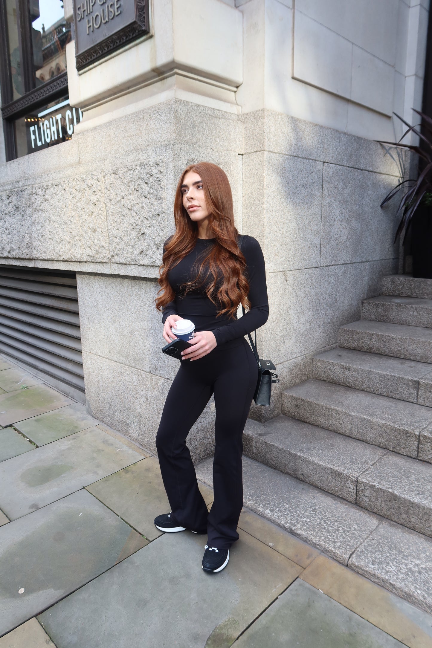 Black Flow-Form Flare Set