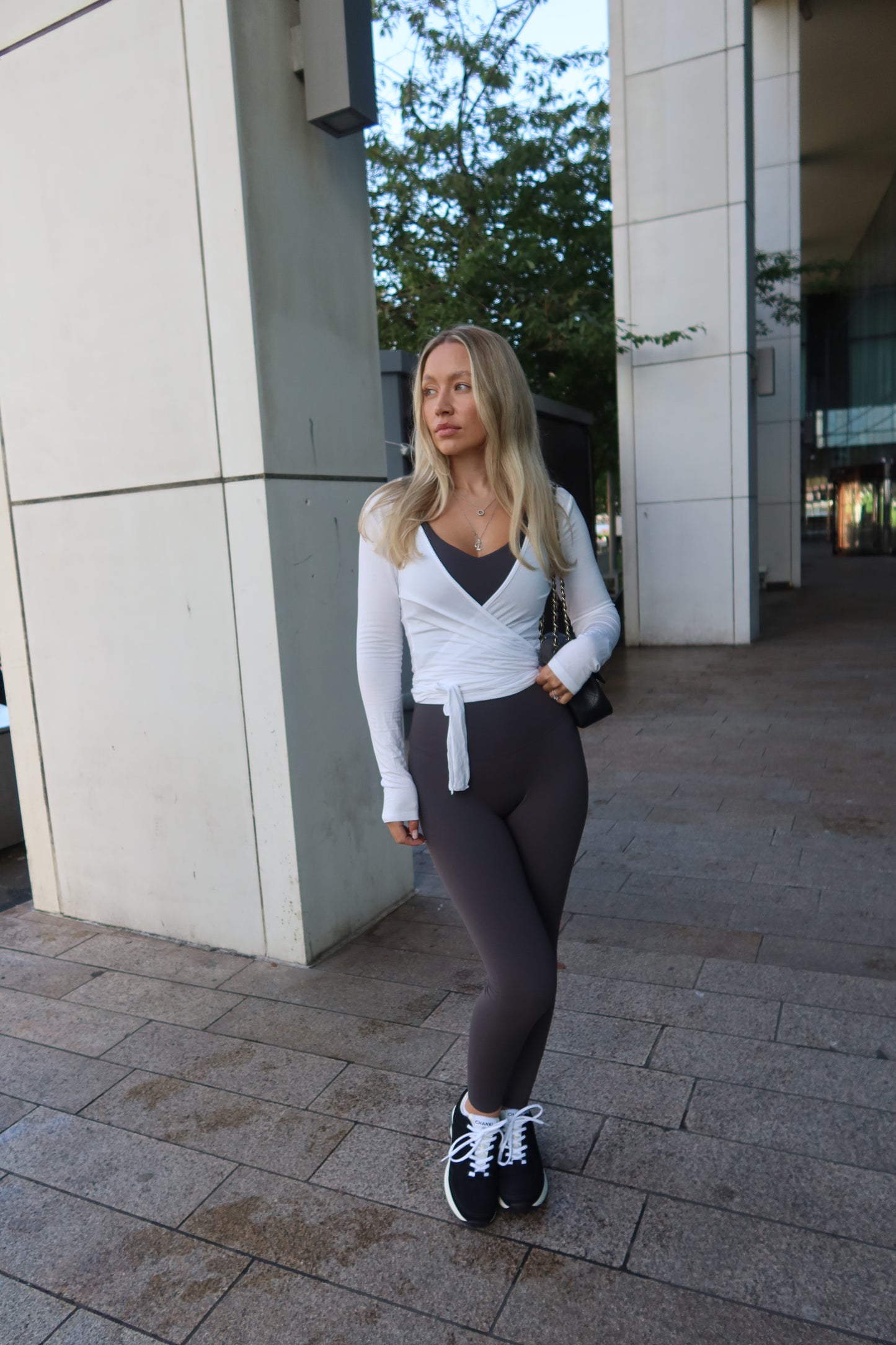 Wrap over cardigan - White