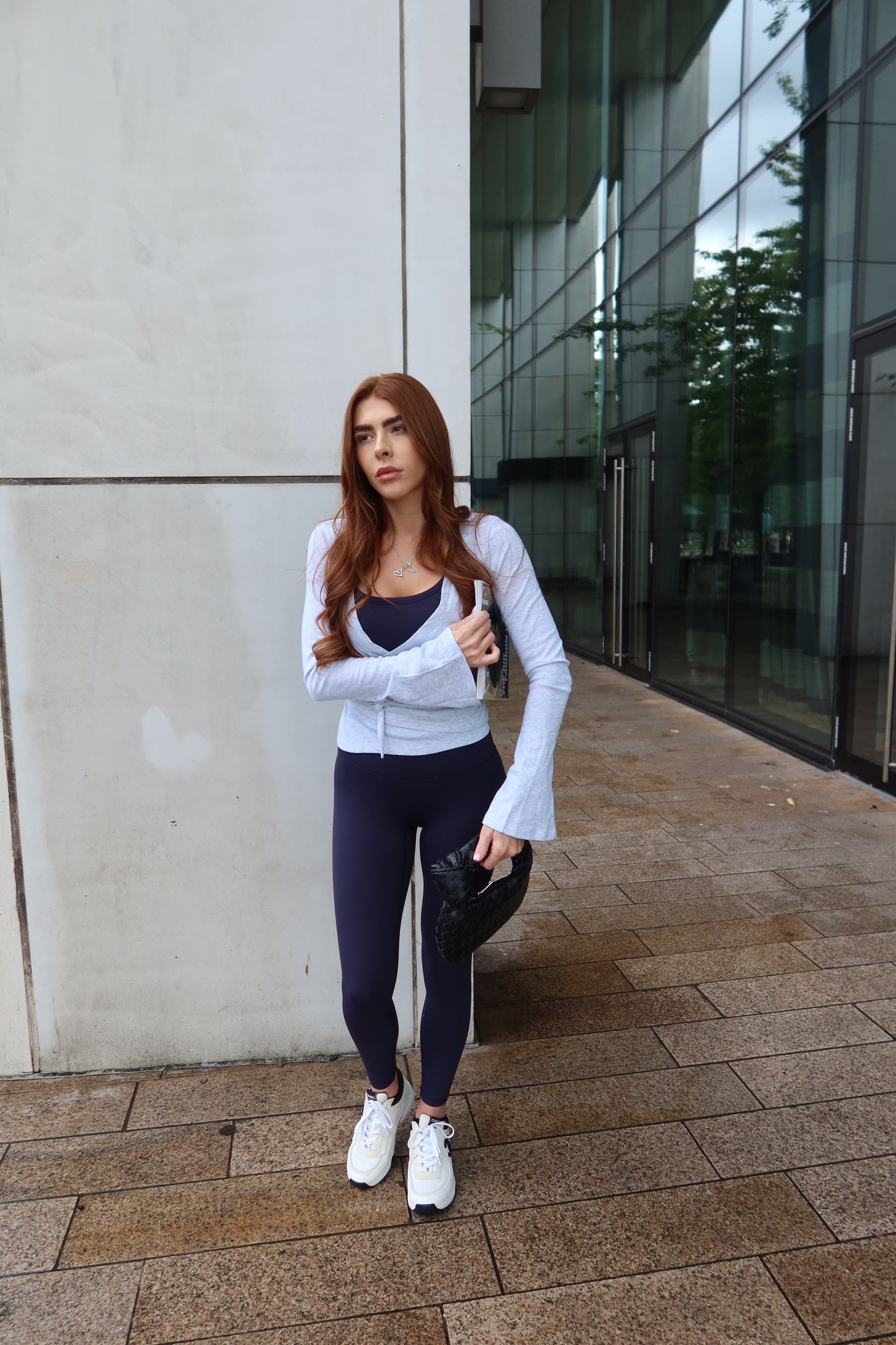 Wrap over cardigan - Grey Marl