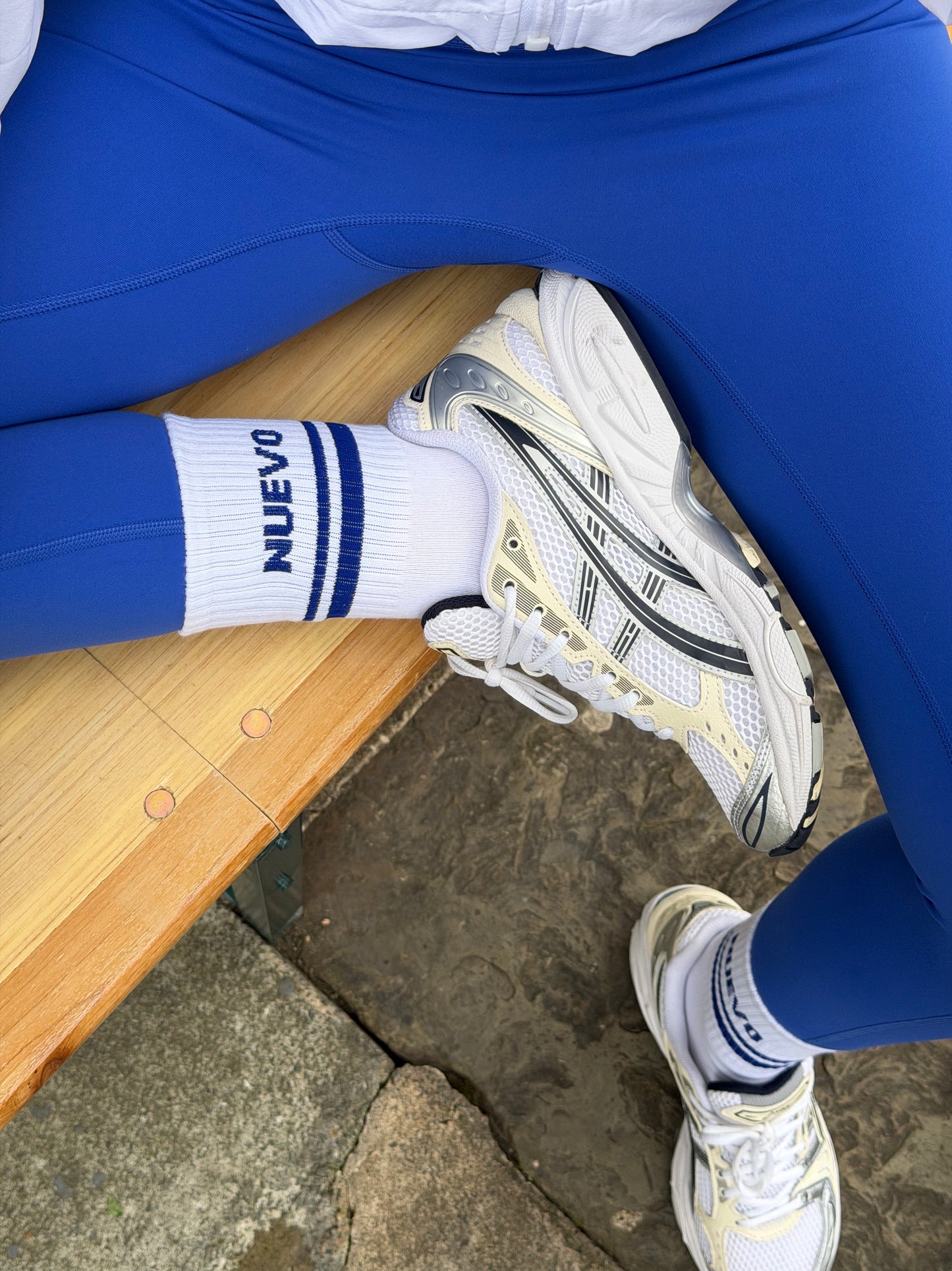 Electric Blue Crew Socks