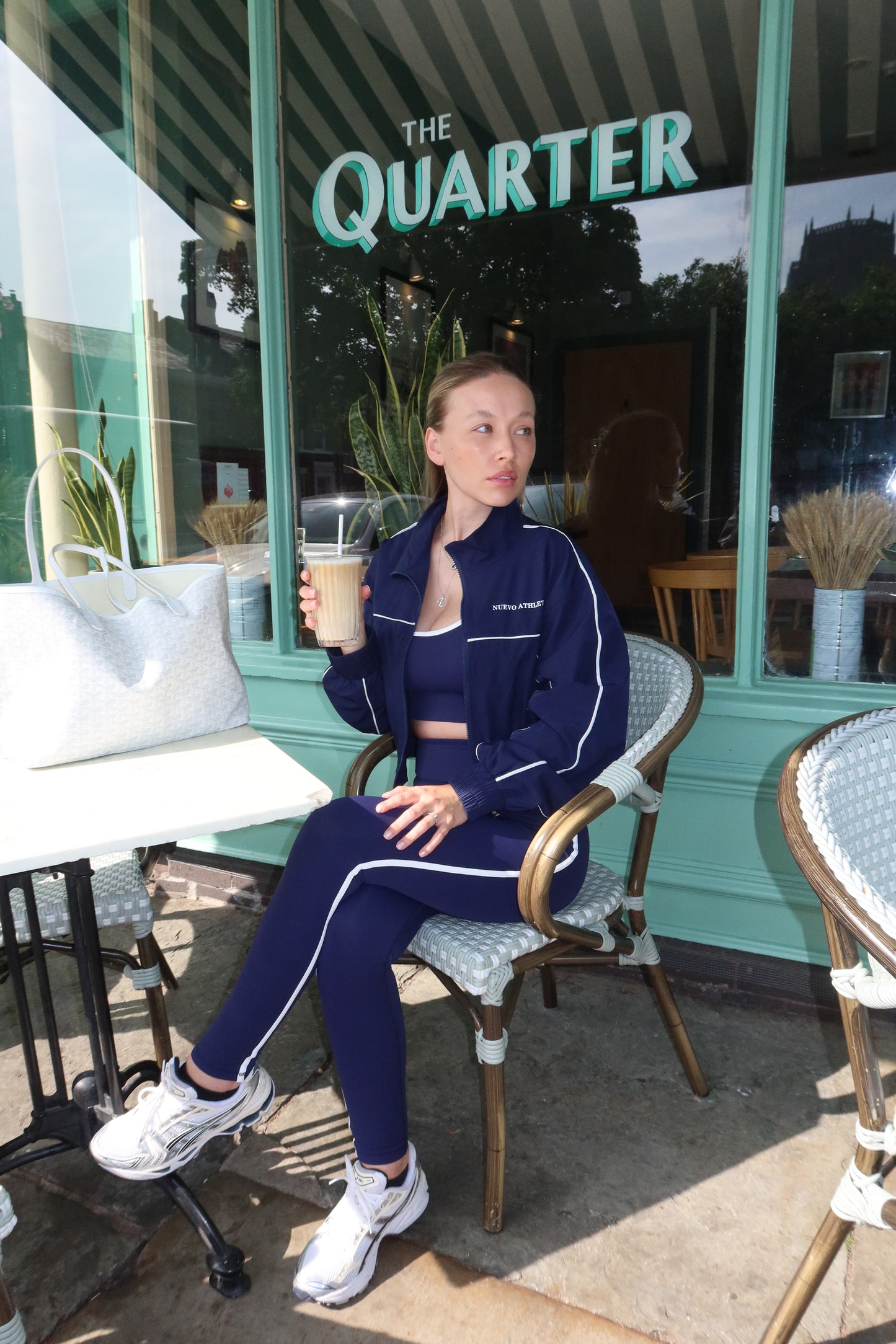 Athletic Contrast Two Piece - Midnight Blue