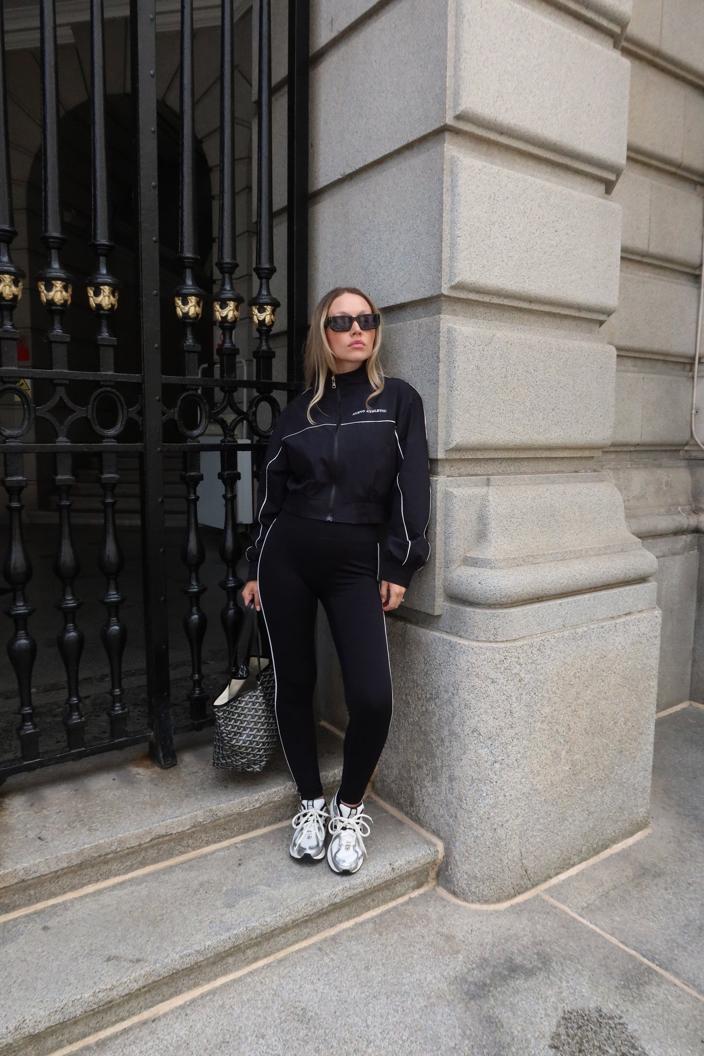 Athletic Track Jacket - Black