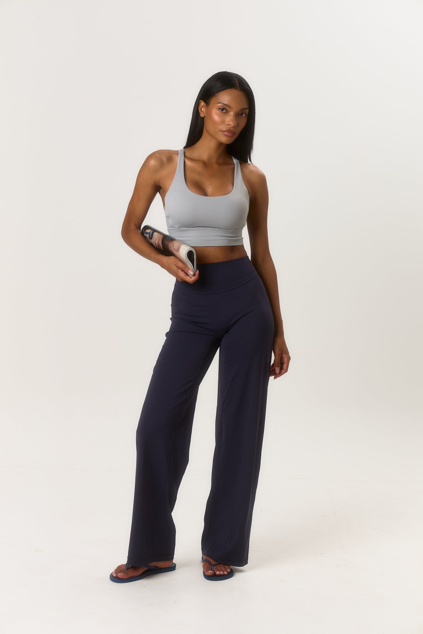 Studio Wide Leg Trousers - Navy