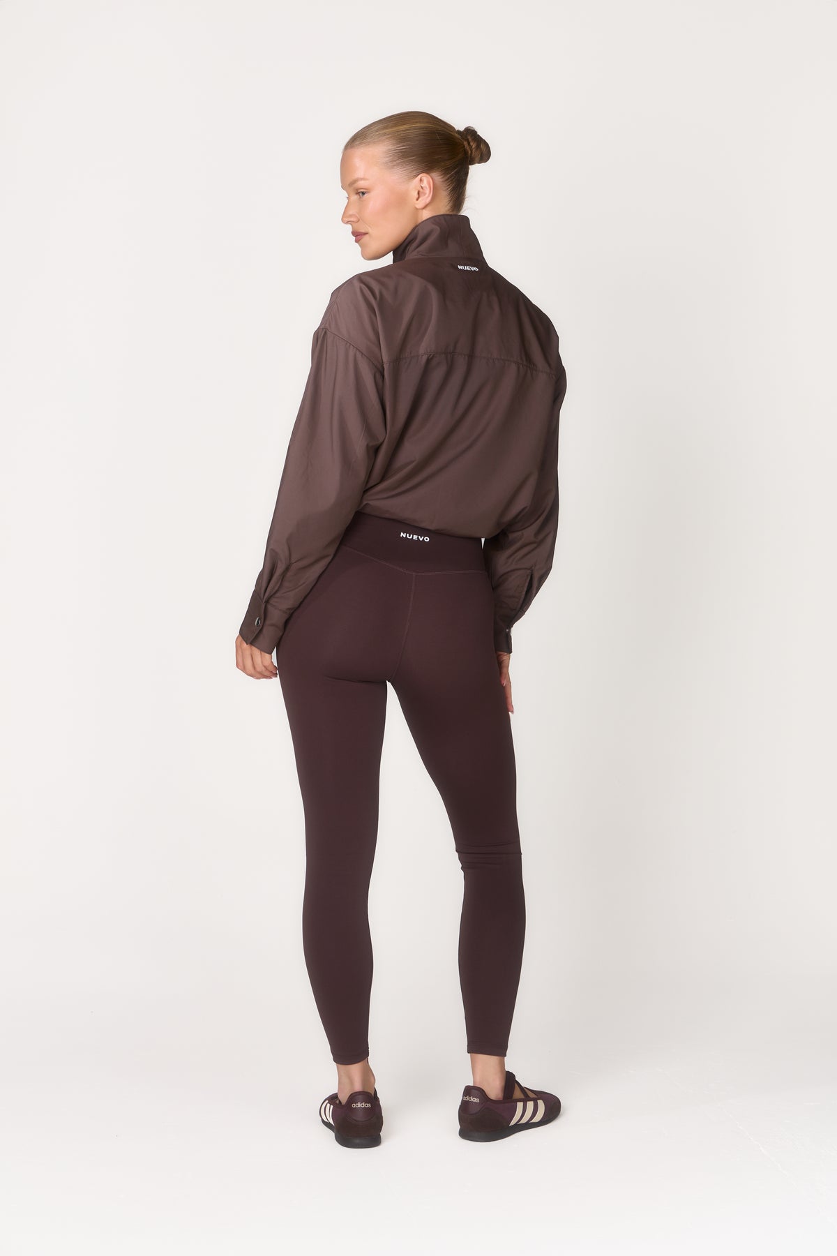 Coffee Bean Funnel Neck Windbreaker