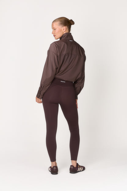 Coffee Bean Funnel Neck Windbreaker