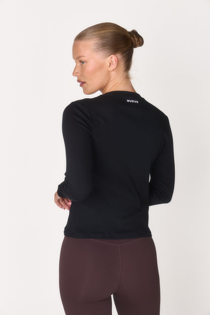 Soft Rib Everyday Long Sleeve - Black