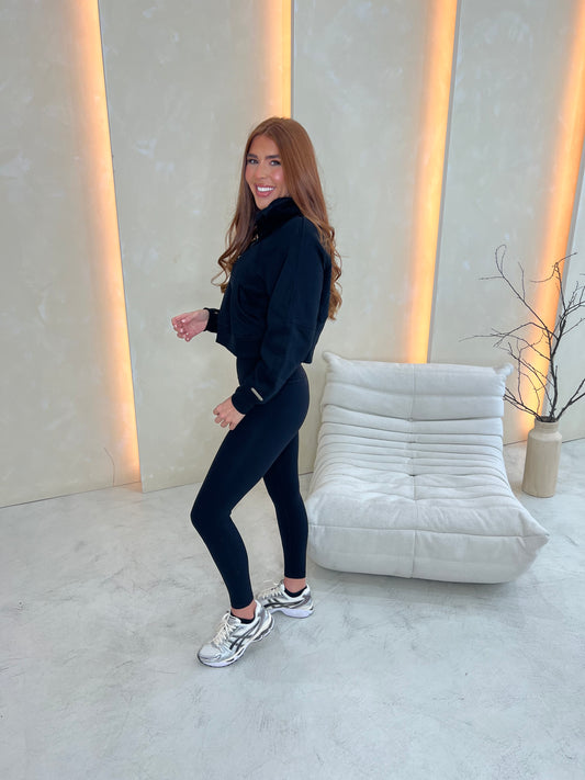 Black Half Zip Scuba