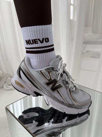 Hickory Brown Crew Socks