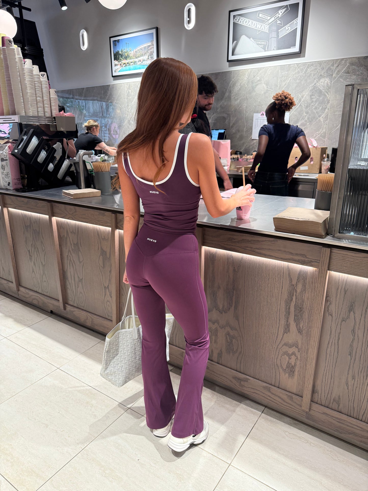 Plum Marl Flare Set