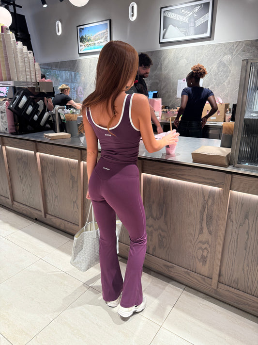 Plum Marl Flare Set