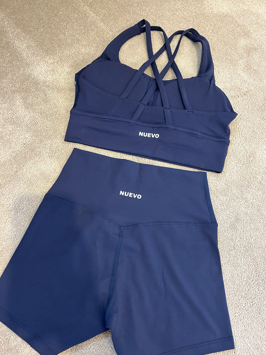 Navy 2 Piece Short Set