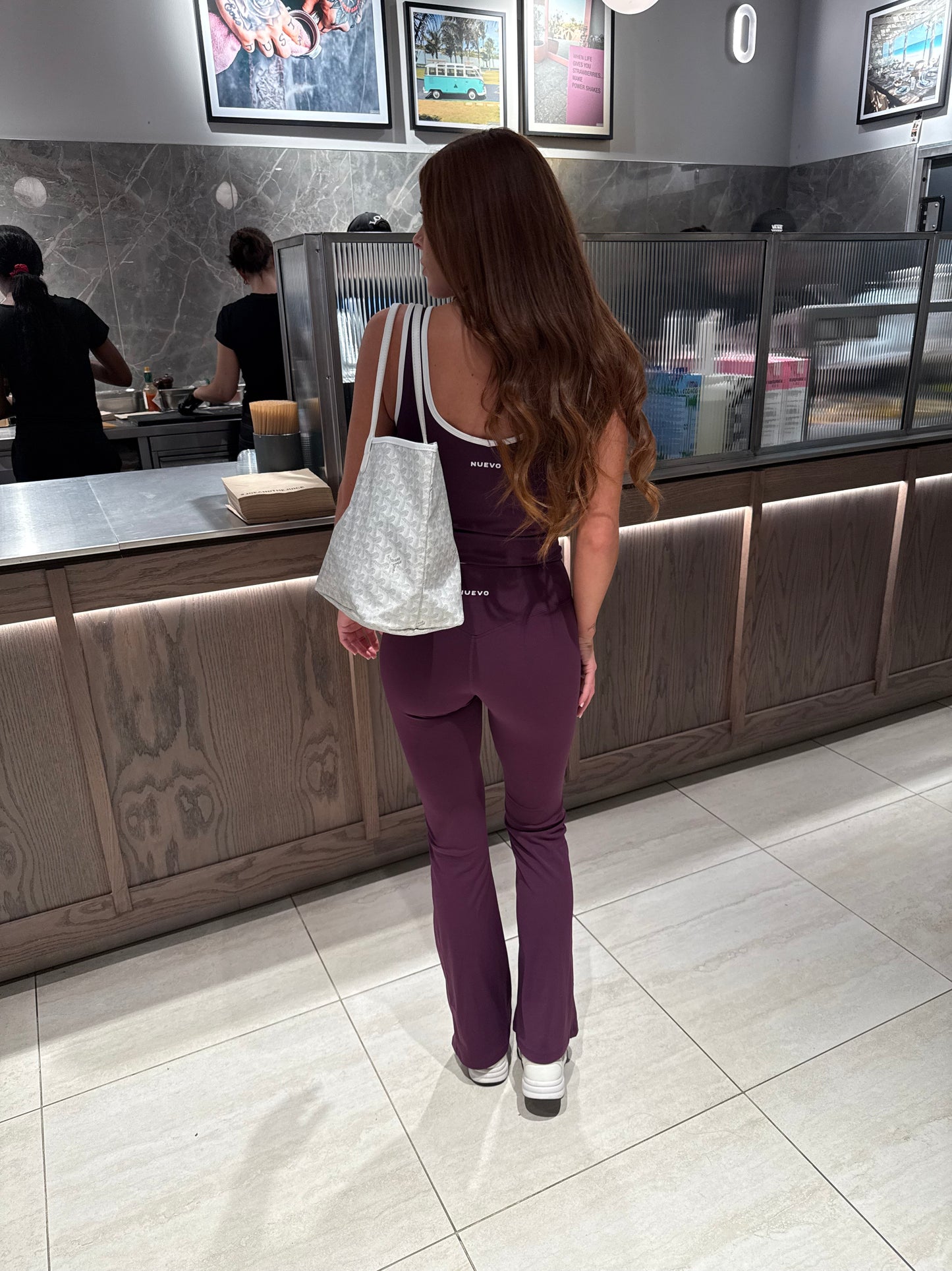 Plum Marl Flare Set