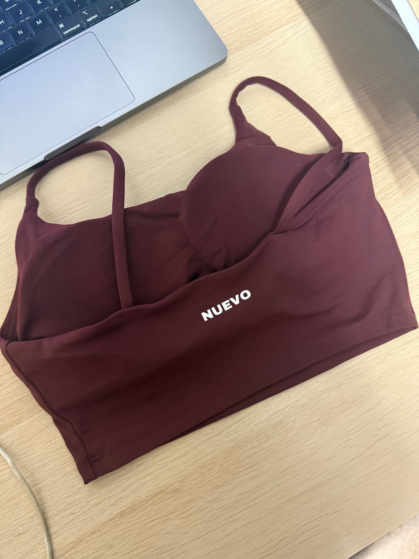 Burgundy sports bra - sample