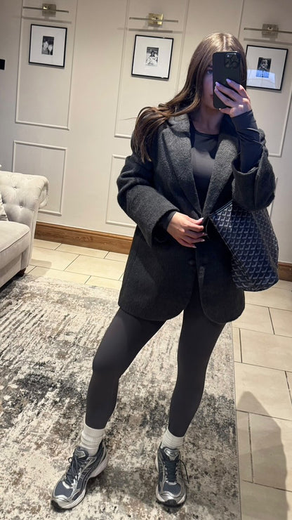 Dark Grey Sculpt Long Sleeve Co-ord