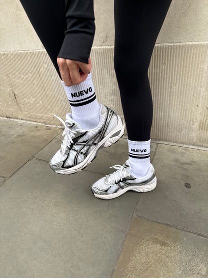 White Nuevo Crew Socks