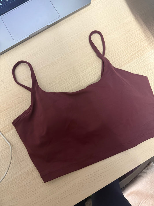 Burgundy sports bra - sample