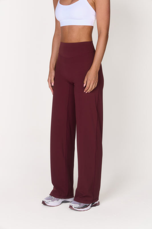 Studio Wide Leg Trouser - Mulberry