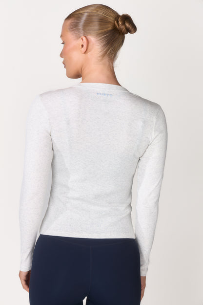 Soft Rib Everyday Long Sleeve - Grey Marl