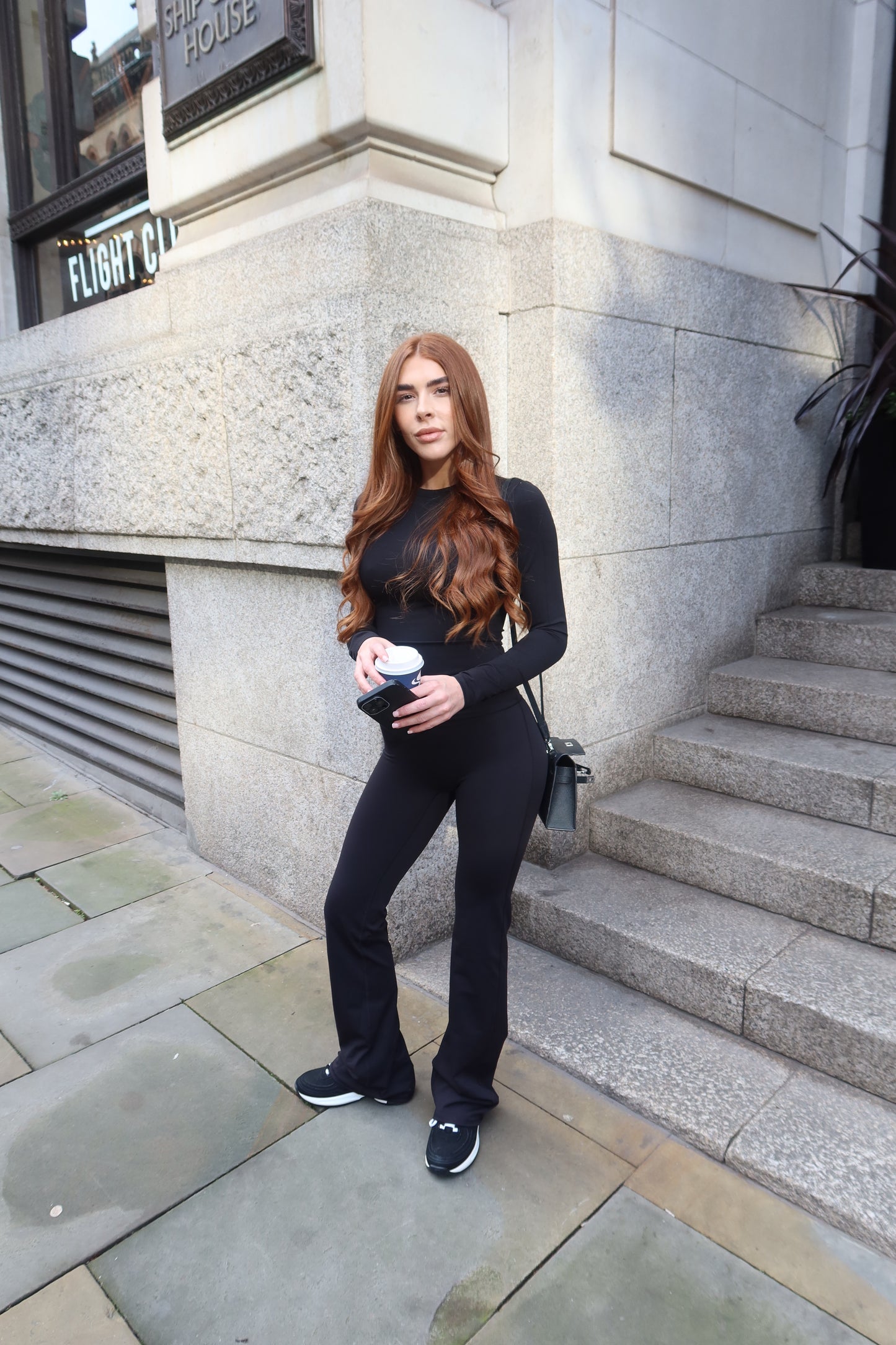 Black Flow-Form Flare Set