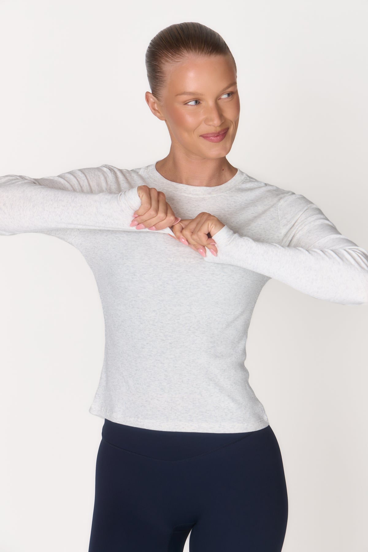 Soft Rib Everyday Long Sleeve - Grey Marl
