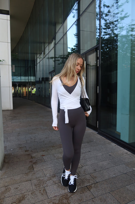 Wrap over cardigan - White