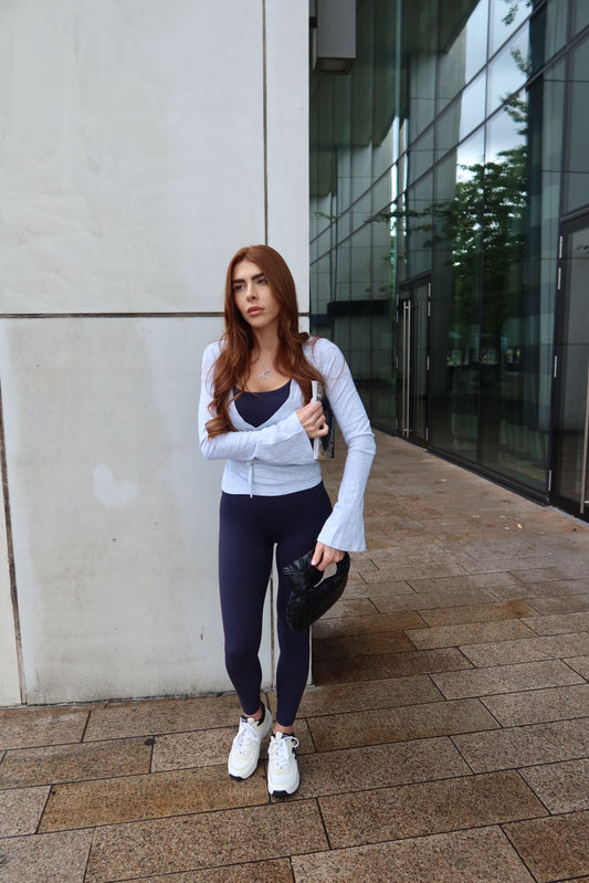 Wrap over cardigan - Grey Marl