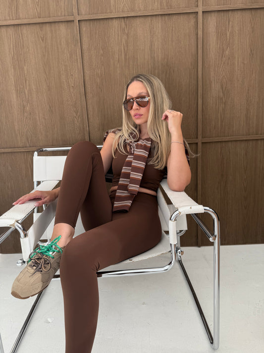 Stripe Long Sleeve T-Shirt - Coffee Bean Stripe