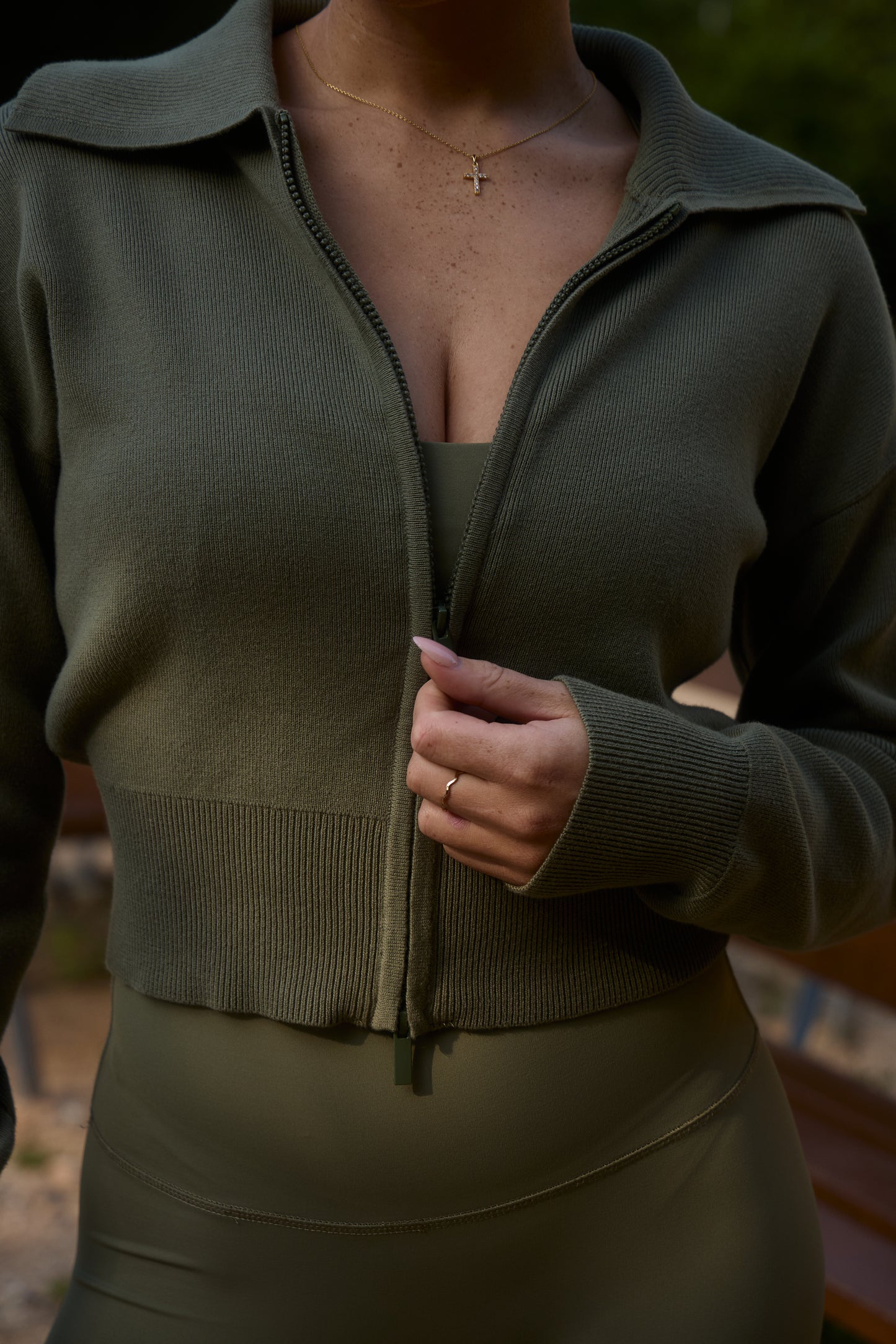 The Atelier Cardigan - Olive Smoke
