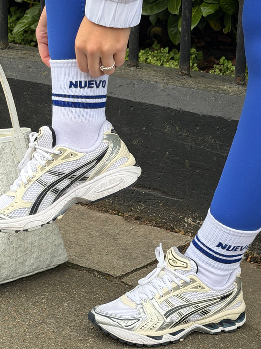 Electric Blue Crew Socks