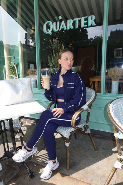 Athletic Contrast Two Piece - Midnight Blue