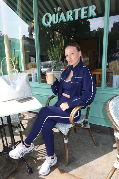 Athletic Track Jacket - Midnight Blue
