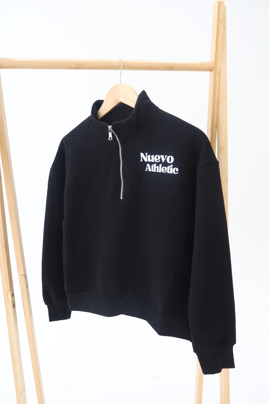 Athletic Half-Zip Sweatshirt - Black