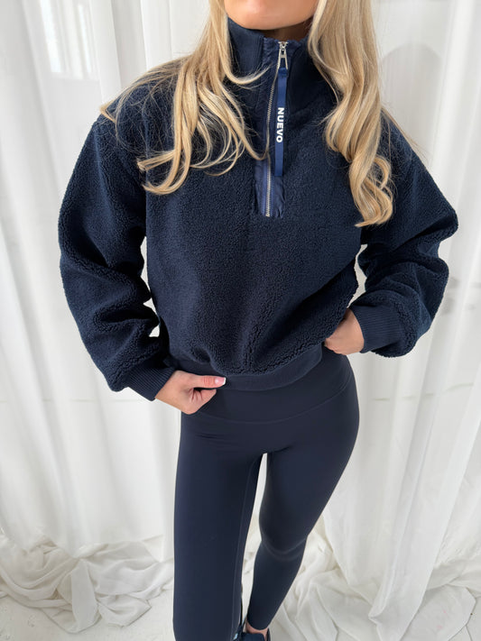 Midnight Navy | Sherpa Half Zip