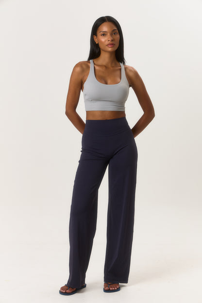Studio Wide Leg Trousers - Navy