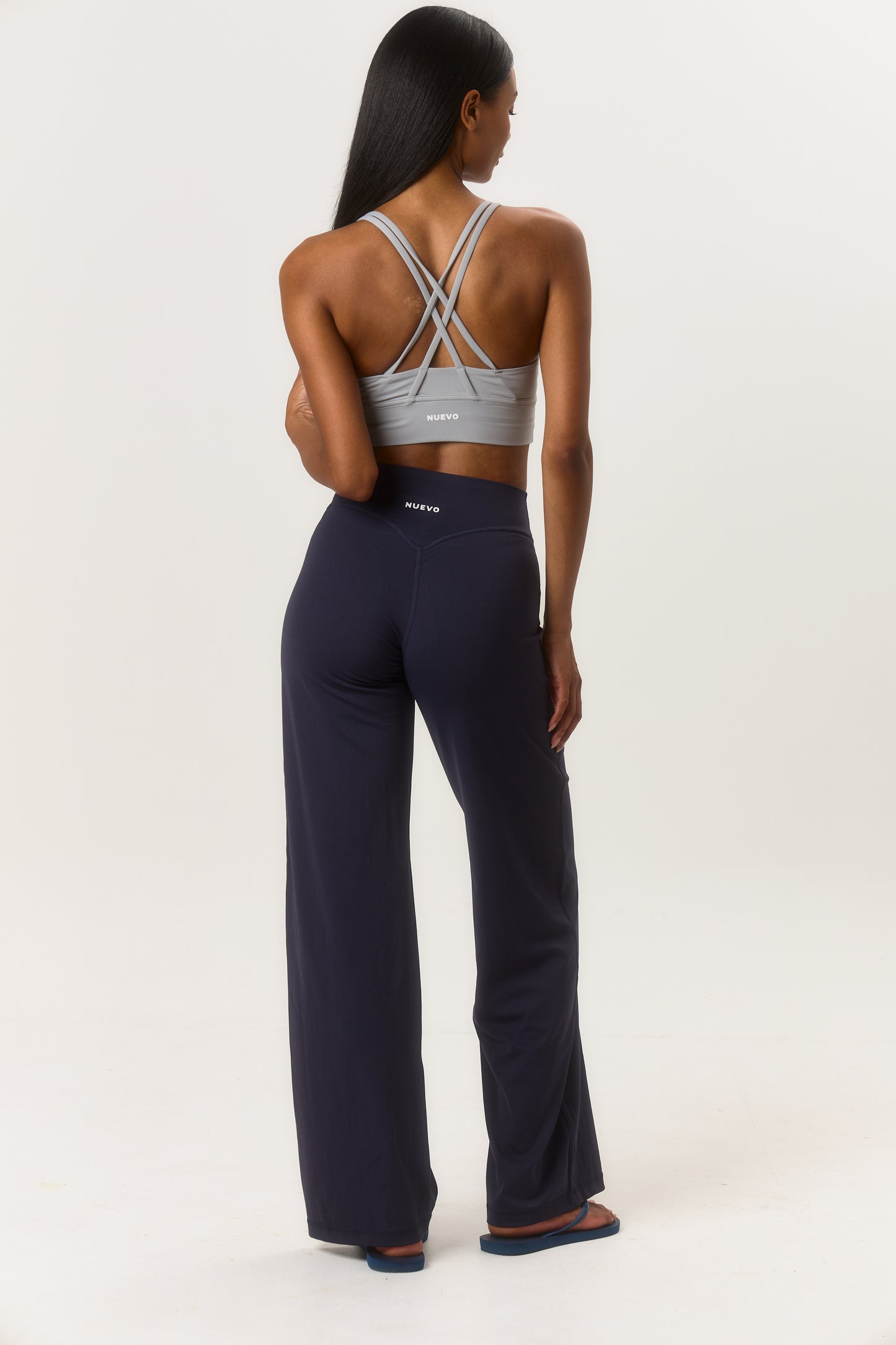 Studio Wide Leg Trousers - Navy