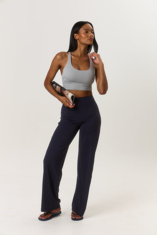 Studio Wide Leg Trousers - Navy
